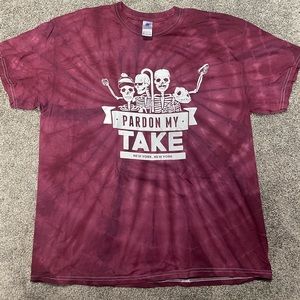 Barstool Sports Pardon my Take skeletons tie dye XL shirt